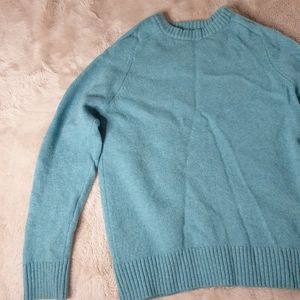 Men H&M 100% Wool Sweater in Blue